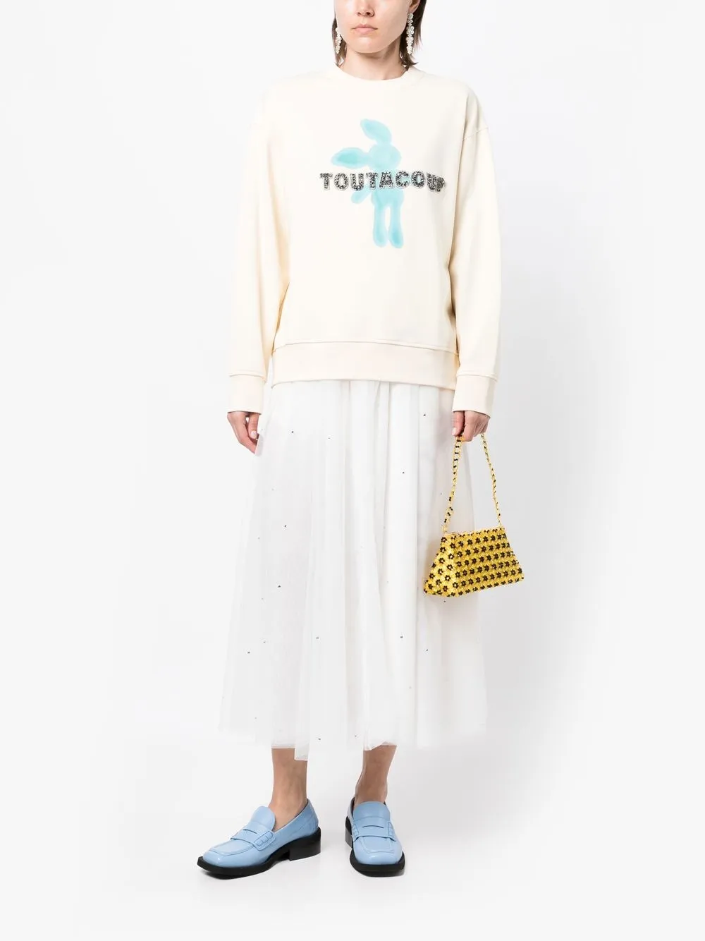 tout a coup T-shirt met logo - Wit
