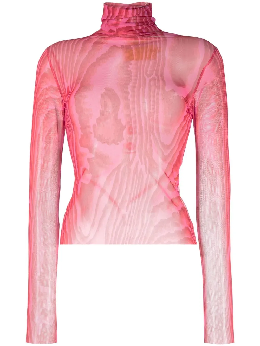 

Marques'Almeida graphic-print mesh top - Red