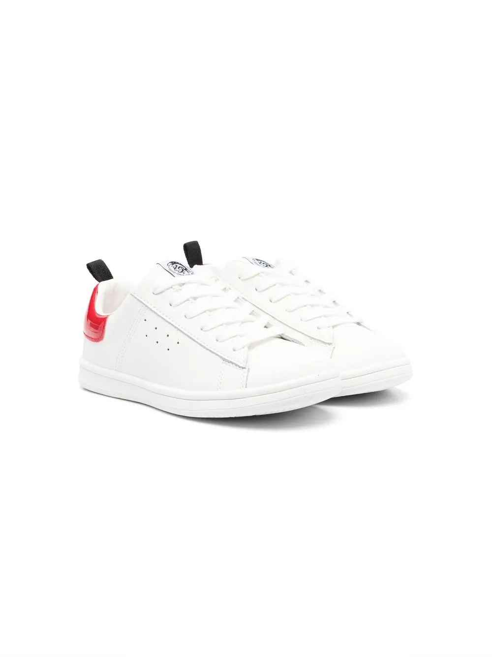 

Diesel Kids tenis bajos con tacón en contraste - Blanco