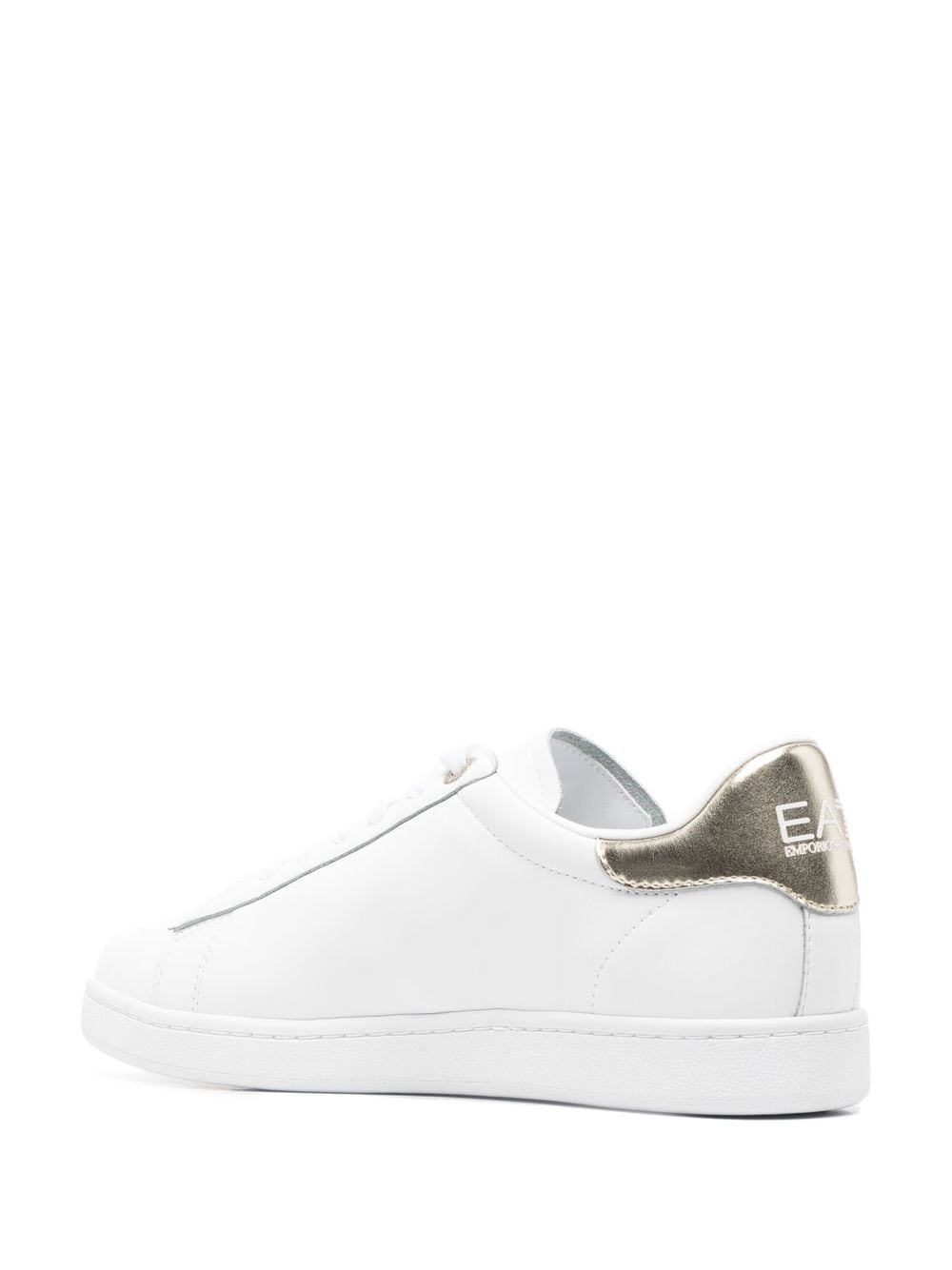 Shop Ea7 Low-top Panelled Sneakers In White