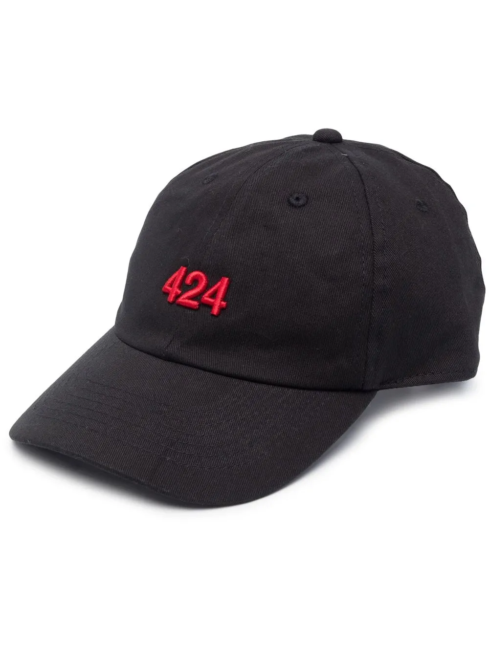 

424 logo-embroidered cap - Black