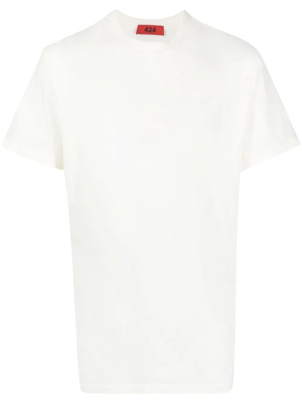 

424 logo-print cotton T-shirt - Neutrals