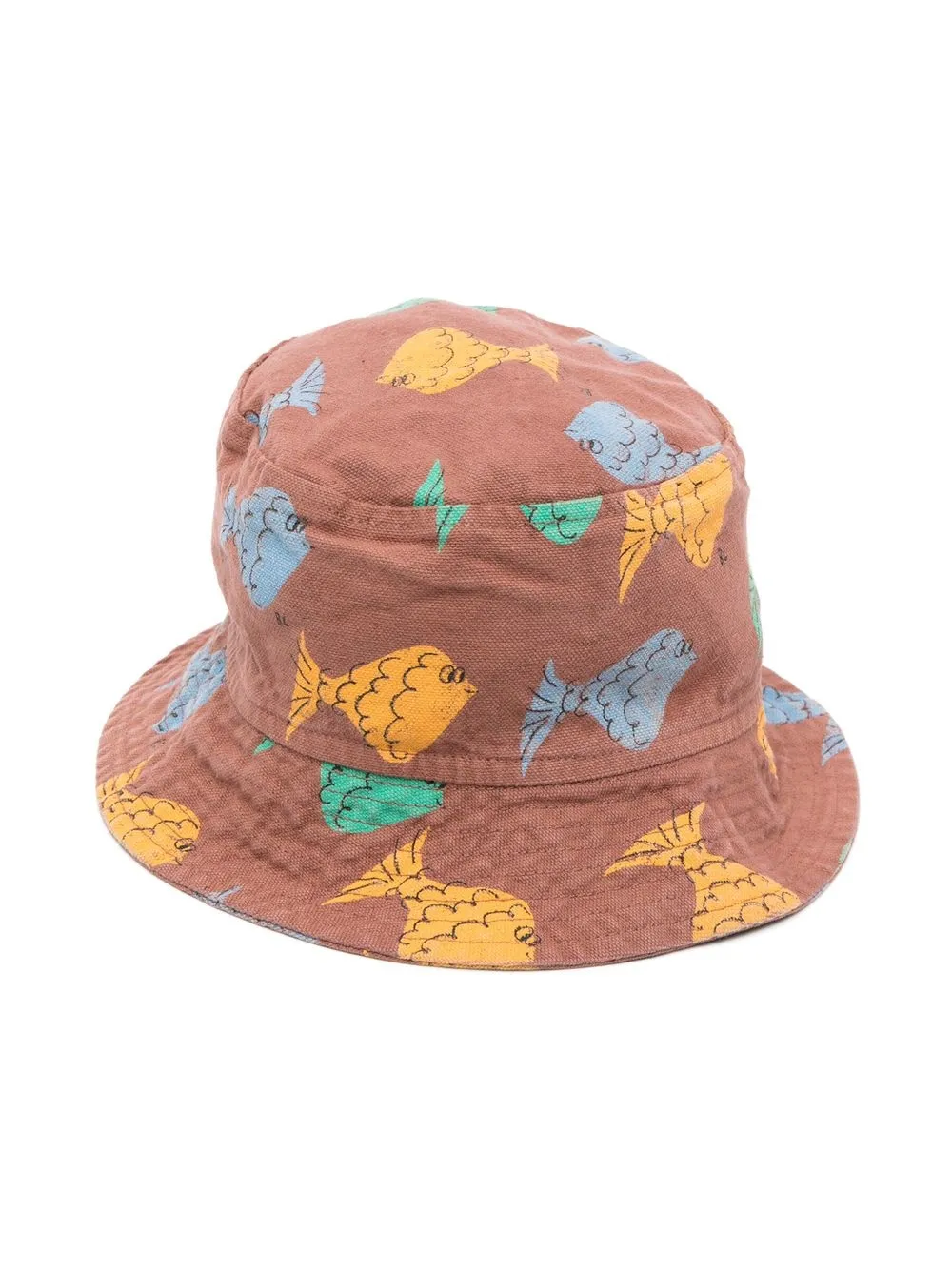 

Bobo Choses fish-illustration bucket hat - Brown