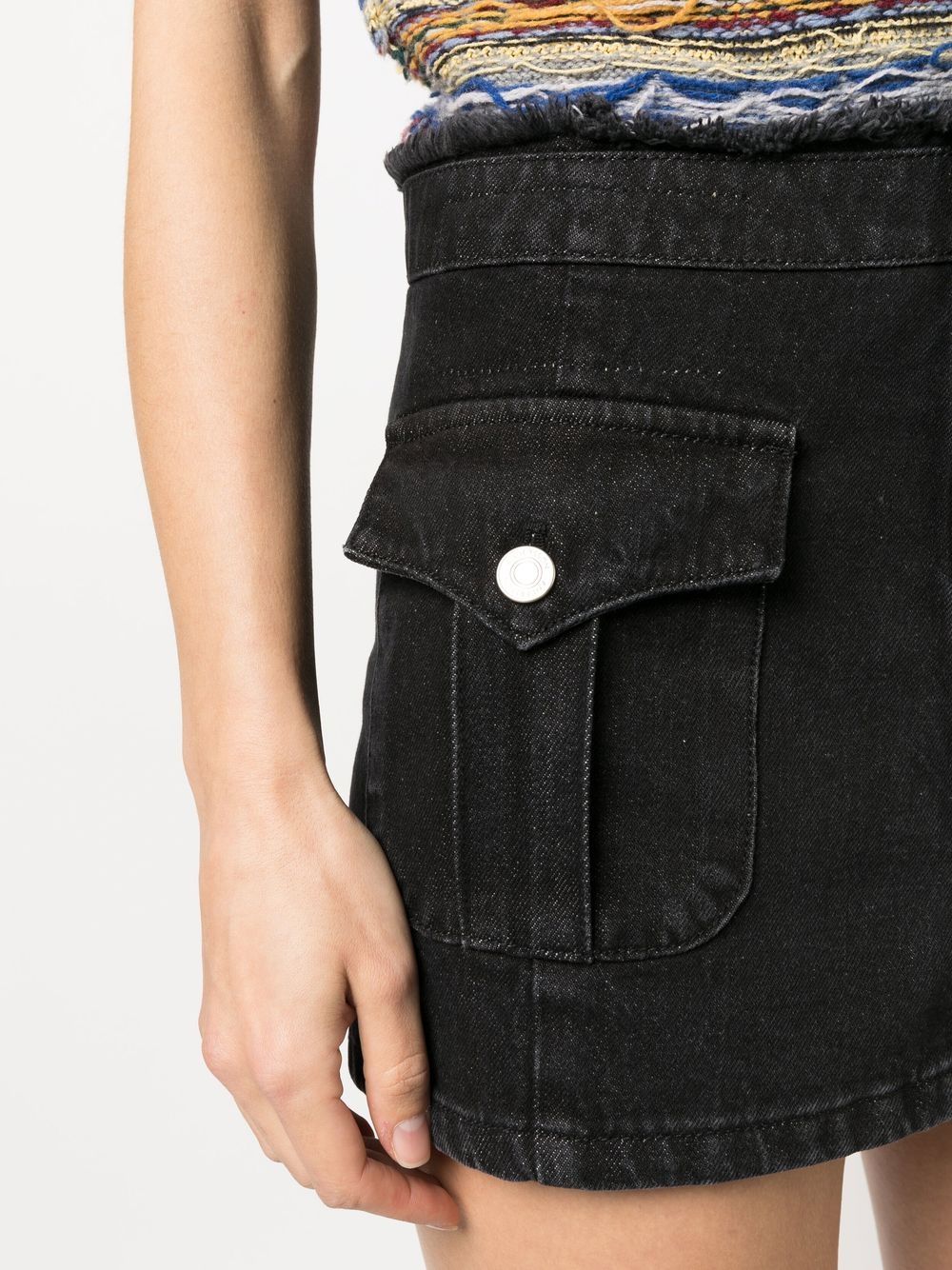 Shop Andersson Bell Denim Pleated Mini Skirt In Schwarz