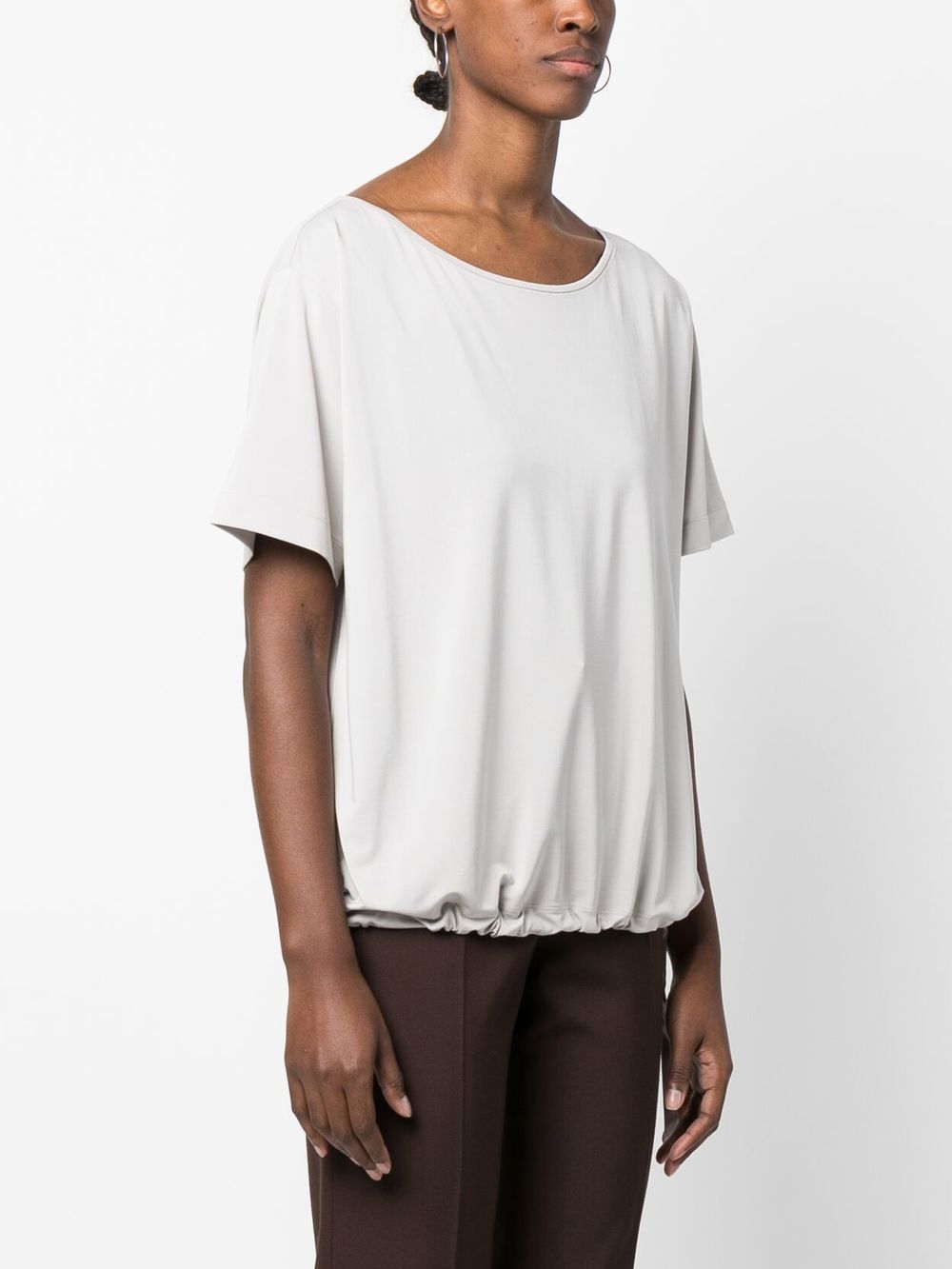 Emporio Armani side-tie detail T-shirt Women