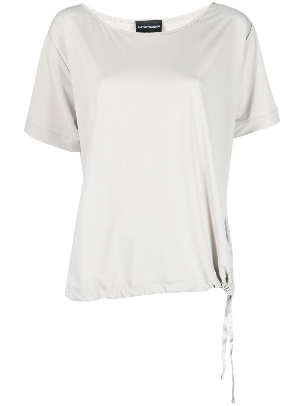 Emporio Armani side-tie detail T-shirt Women