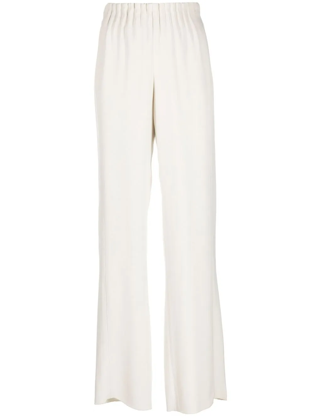 

Emporio Armani pantalones anchos con detalle de pliegues - Blanco