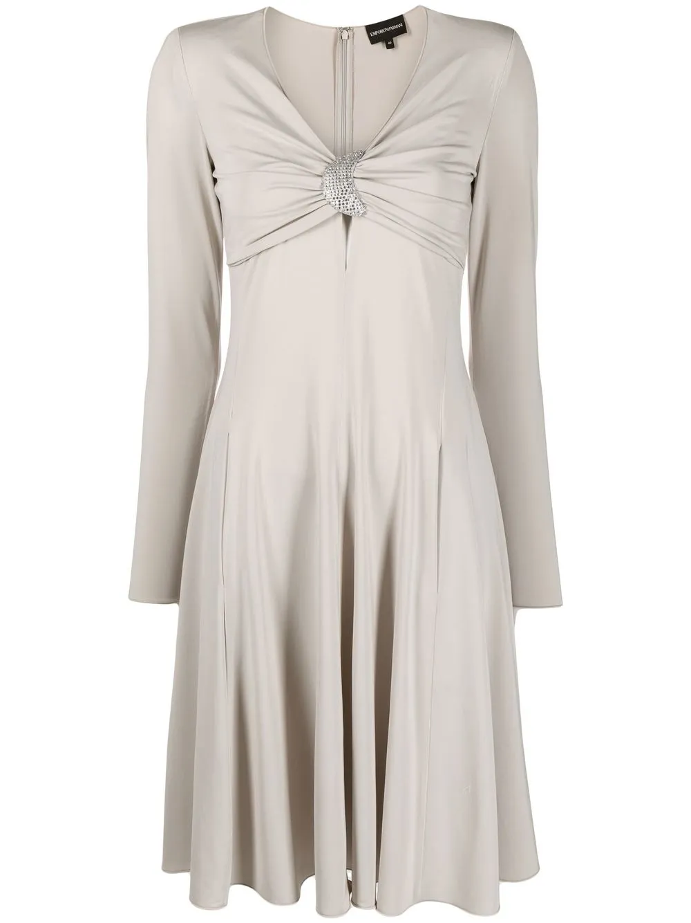 

Emporio Armani ruched-bodice midi dress - Grey