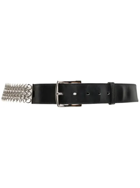 Hermes mesh chain leather belt Women