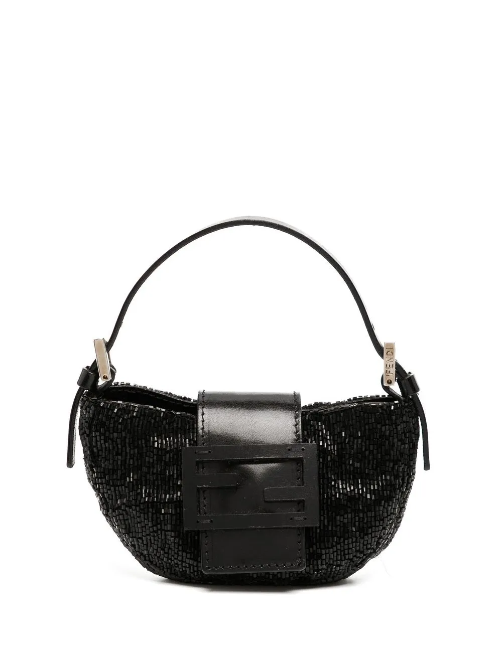 

Fendi Pre-Owned 2000s mini beaded Baguette handbag - Black