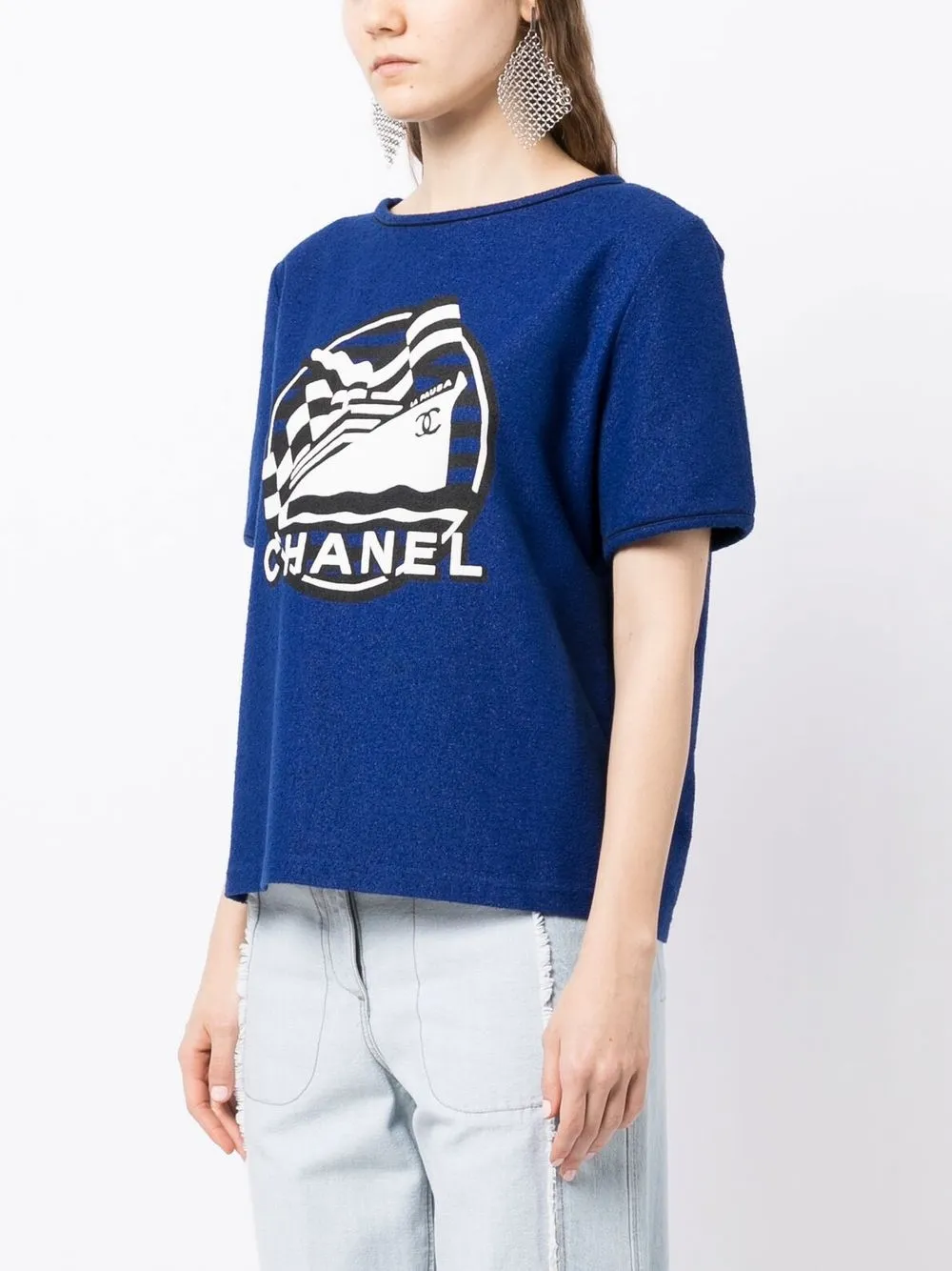 CHANEL Pre-Owned 2019 La Pausa graphic-print T-shirt - Farfetch