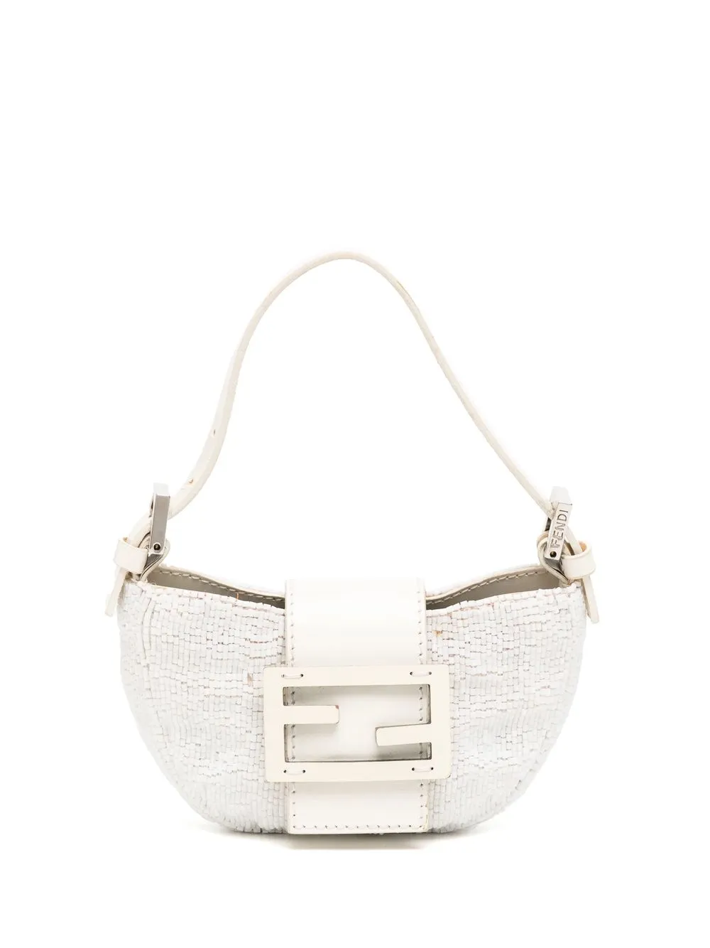 

Fendi Pre-Owned 2000s mini beaded Baguette handbag - White