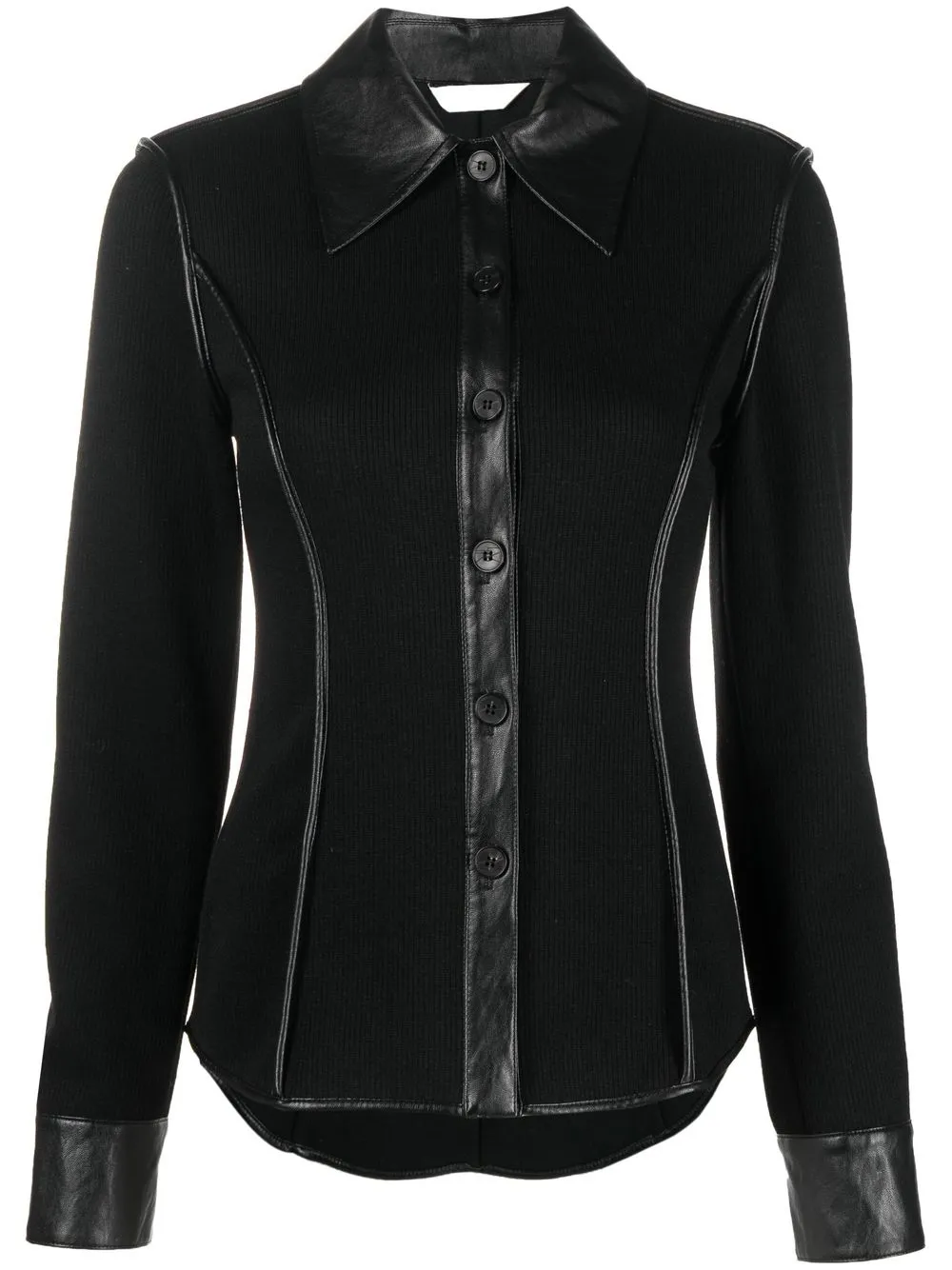 

LVIR long-sleeve button-fastening shirt - Black