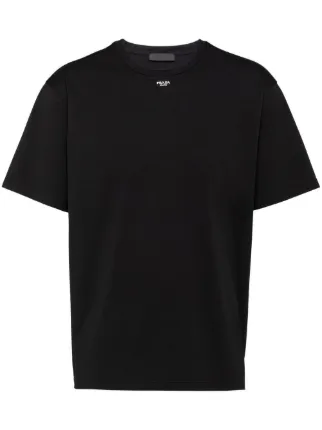 Prada T Shirt Mit Logo Print Schwarz FARFETCH AT