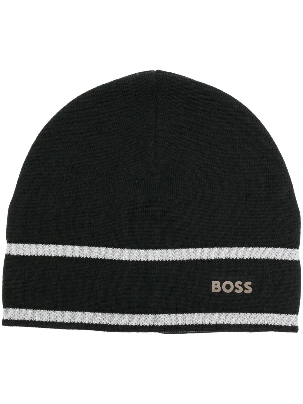 

BOSS gorro Aline con parche del logo - Negro