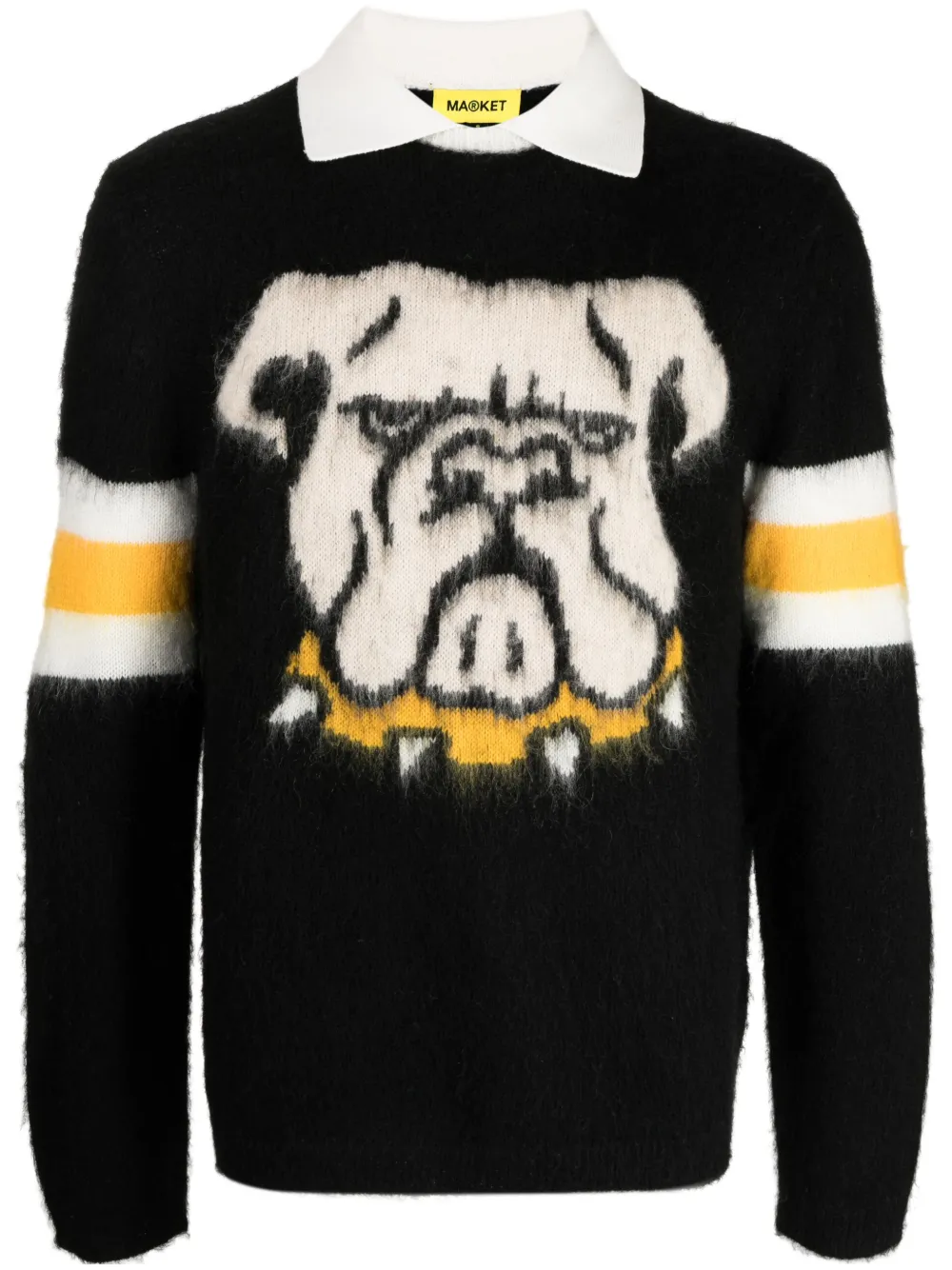 Market Varsity Overload Intarsiagraphic Relaxedfit Wovenknit Rugby