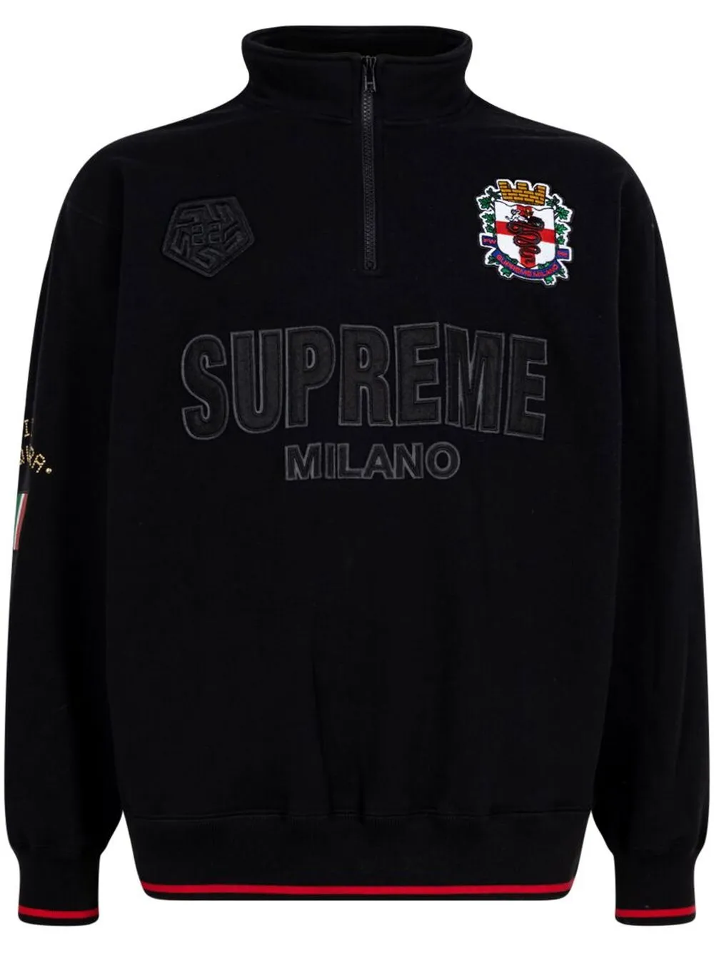 Supreme Milano Half Zip Pullover "Black"