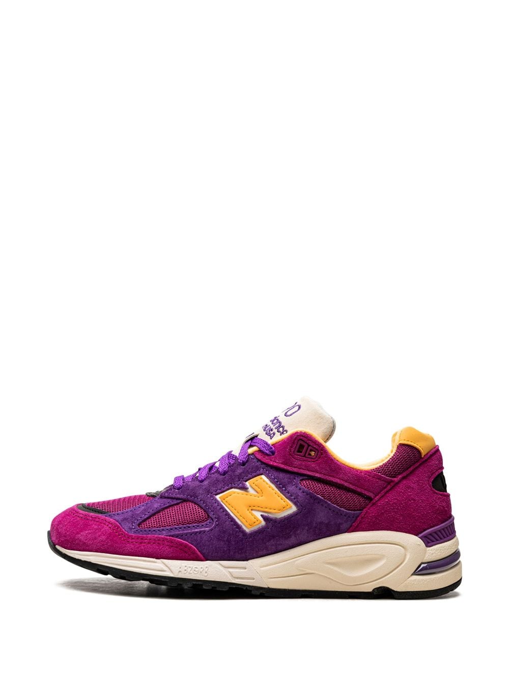 Shop New Balance 990v2 "pink/purple" Sneakers