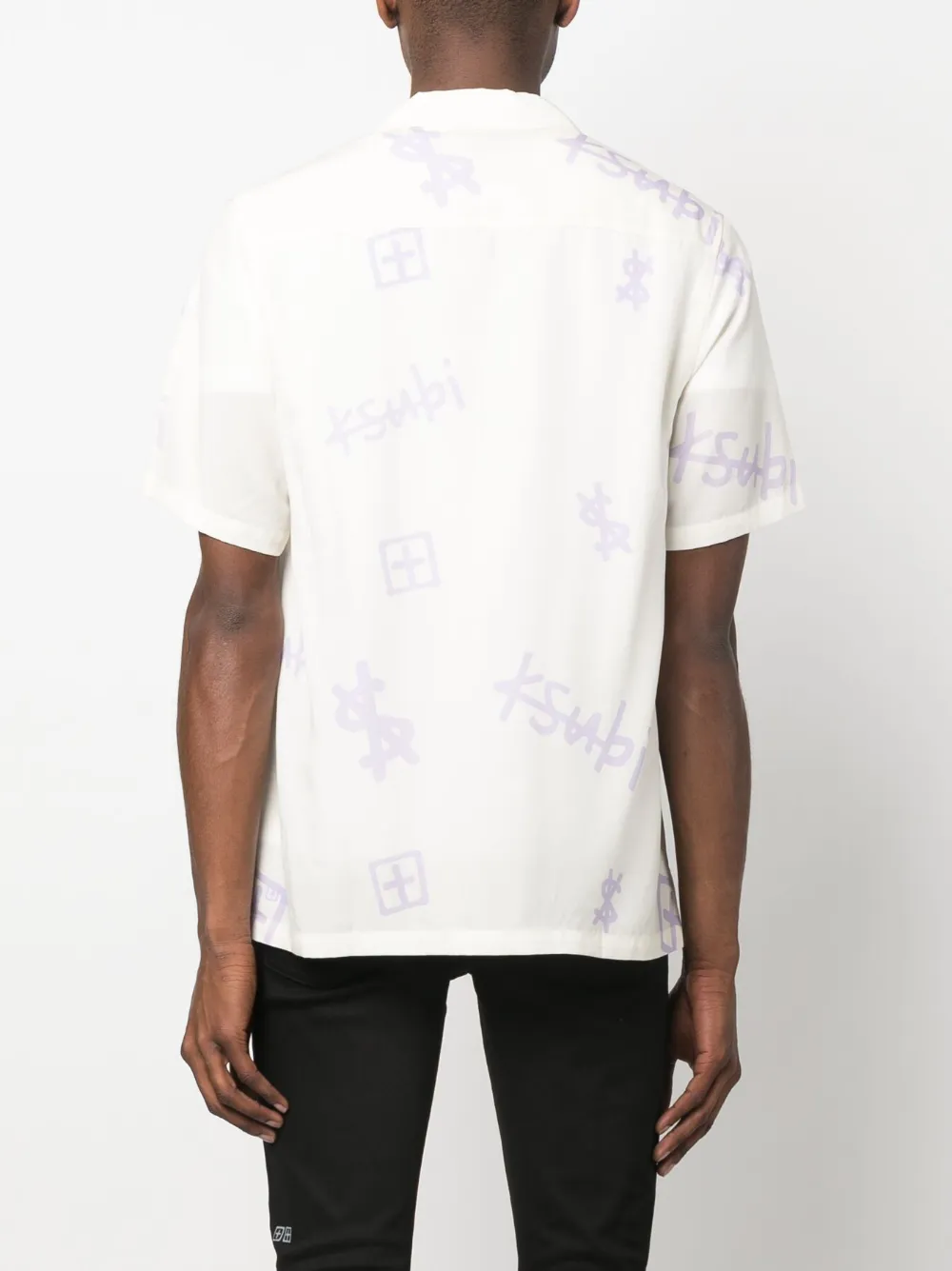 Shop Ksubi Kash Box Resort Printed Shirt In Weiss