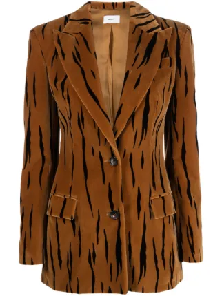 Leopard deals velvet blazer