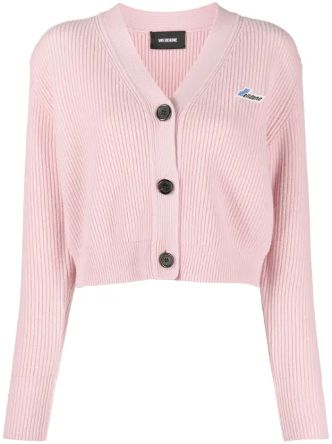 We11done V-neck button-fastening cardigan
