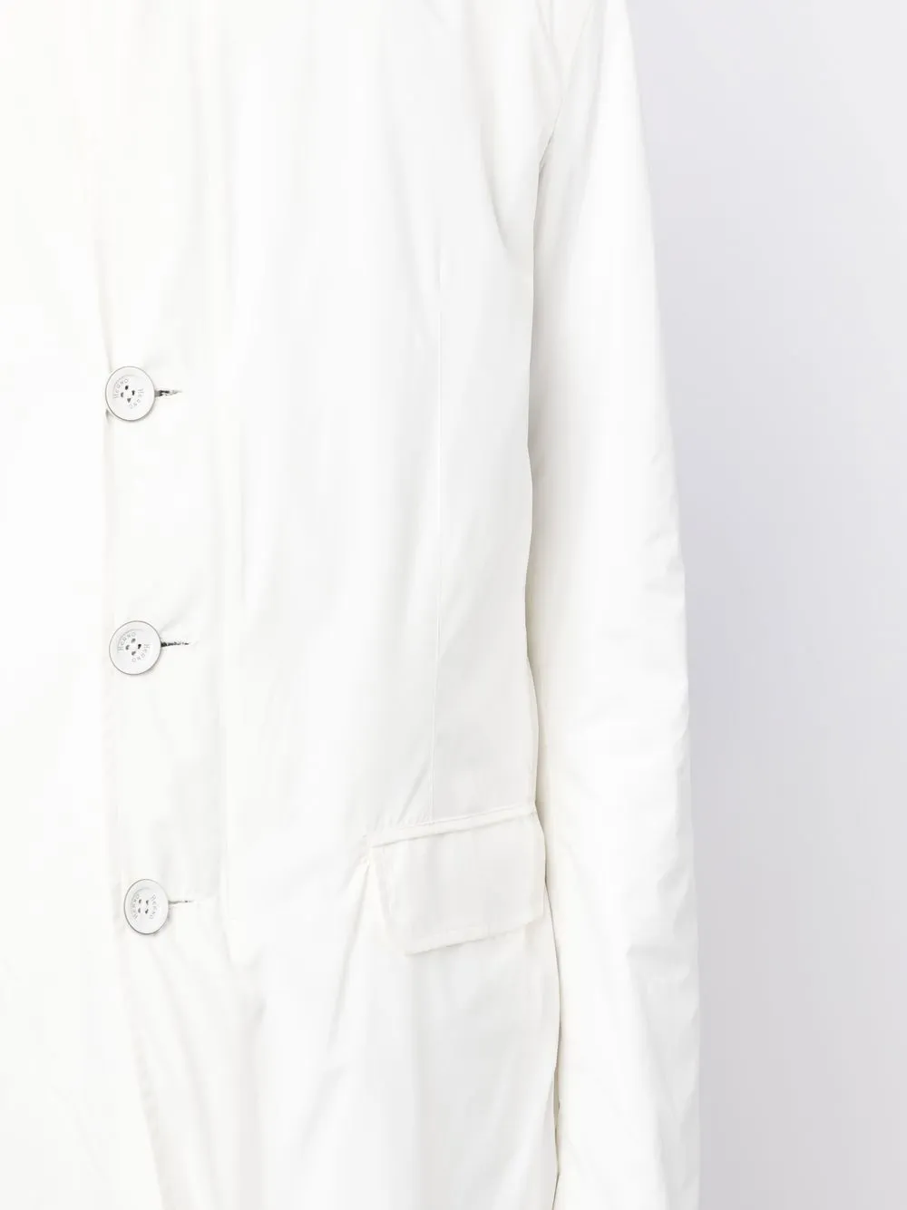 Herno Button-front High Neck Jacket In White