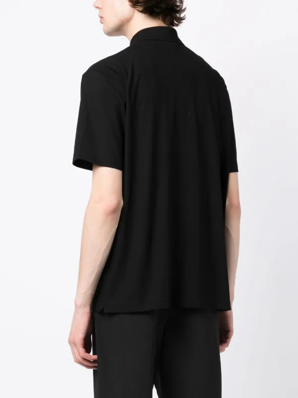 【送料&関税込】Herno Black Jersey Polo Shirt Herno short-sleeved Polo Shirt | Black | FARFETCH