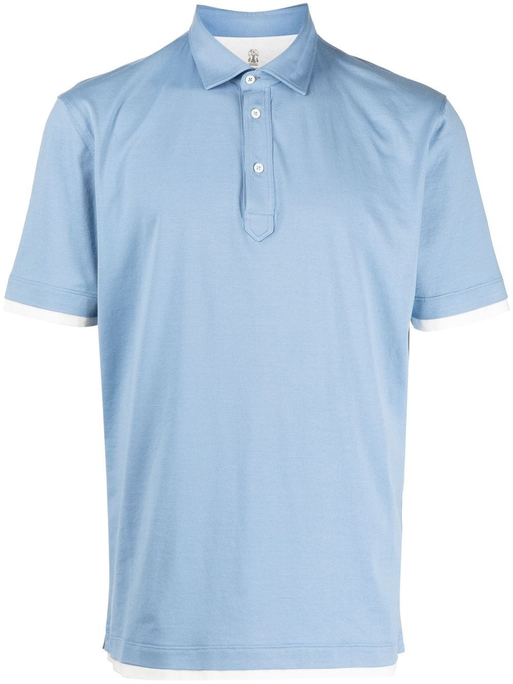 Brunello Cucinelli 短袖polo衫 In Blue