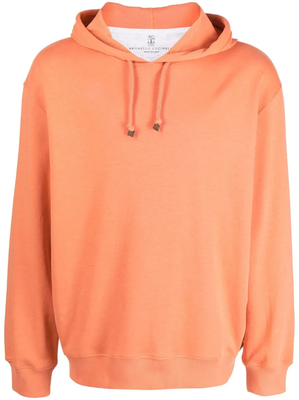 

Brunello Cucinelli hoodie con cordones - Naranja