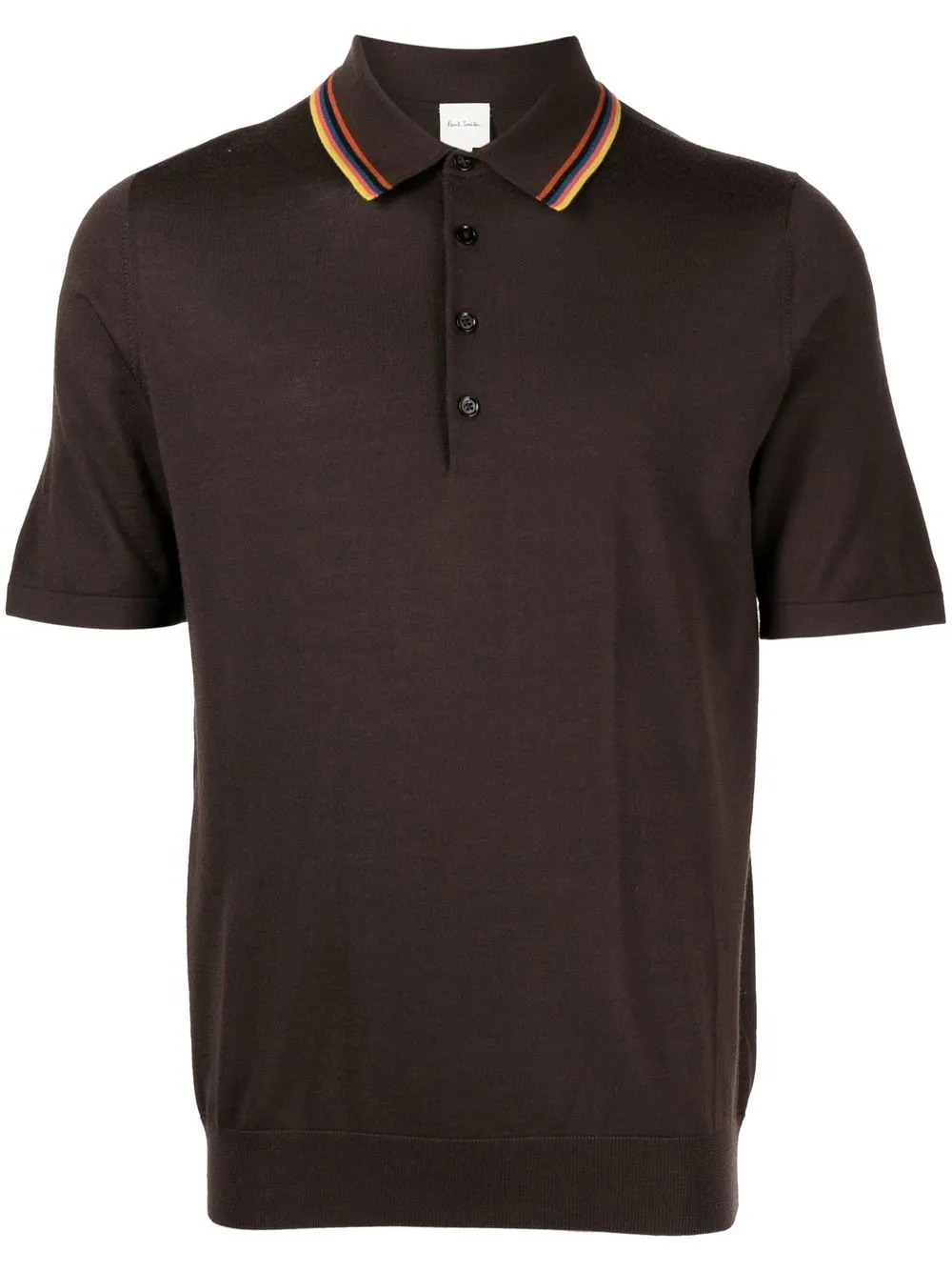 

Paul Smith stripe-trim detail polo shirt - Brown