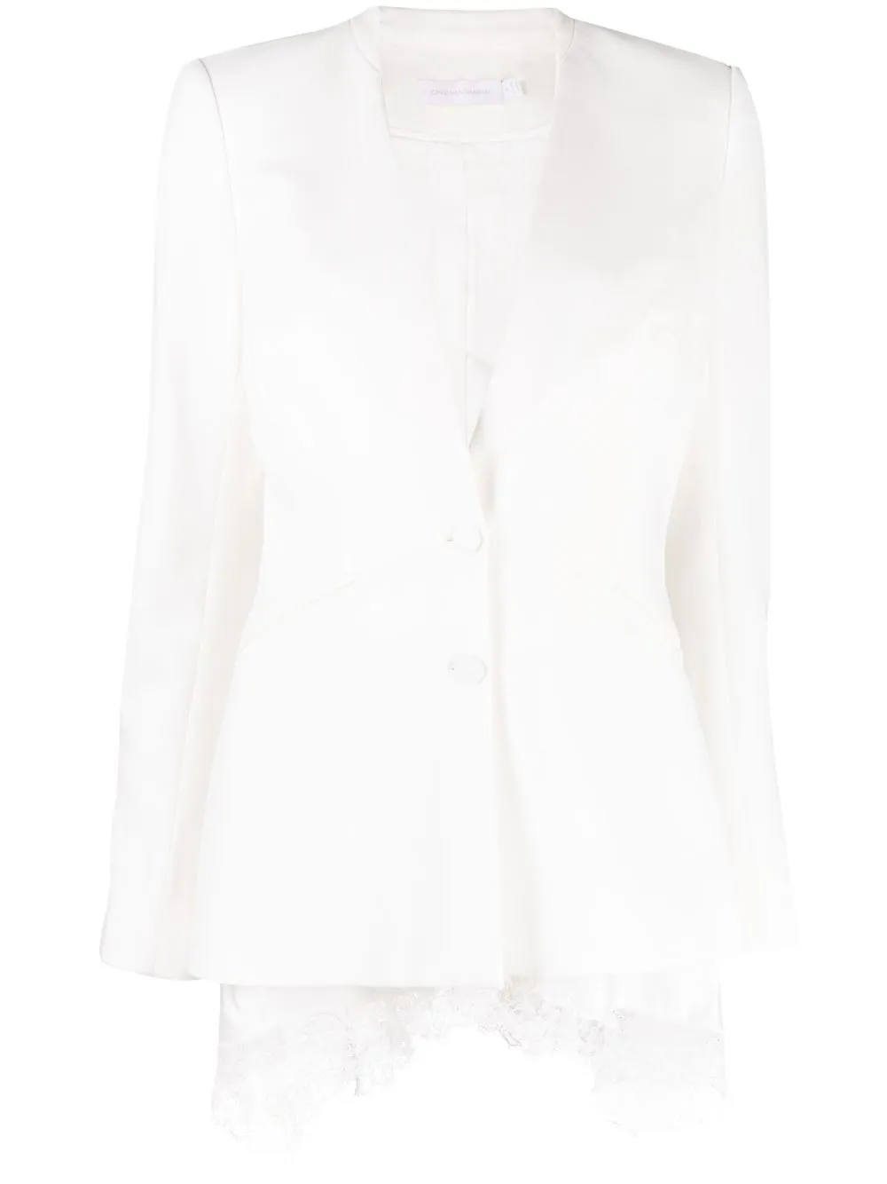

Jonathan Simkhai Allie lace-hem jacket - White