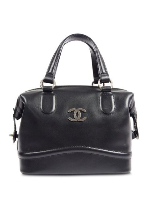 HOT SALE CHANEL 2006 CC leather bowling bag Women