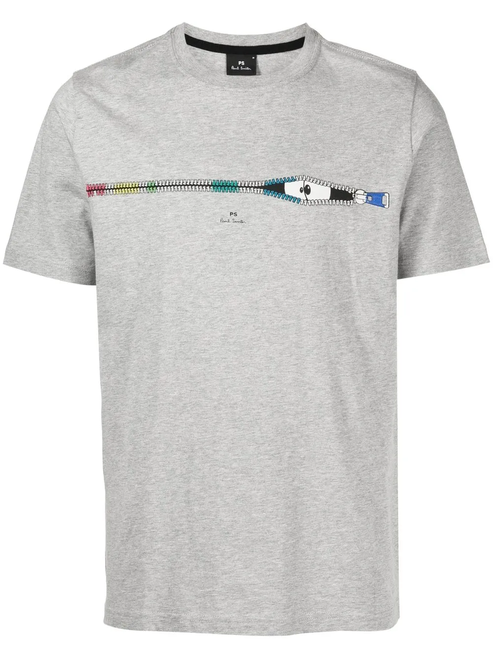 

PS Paul Smith playera con cierre estampado - Gris