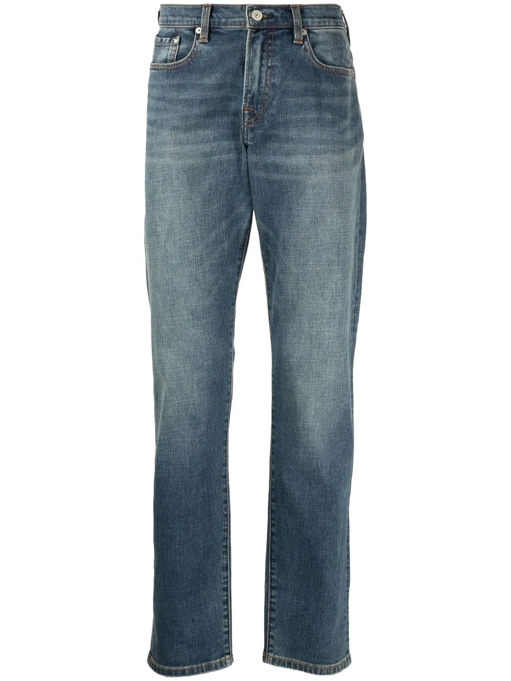 

PS Paul Smith tapered antique-washed jeans - Blue