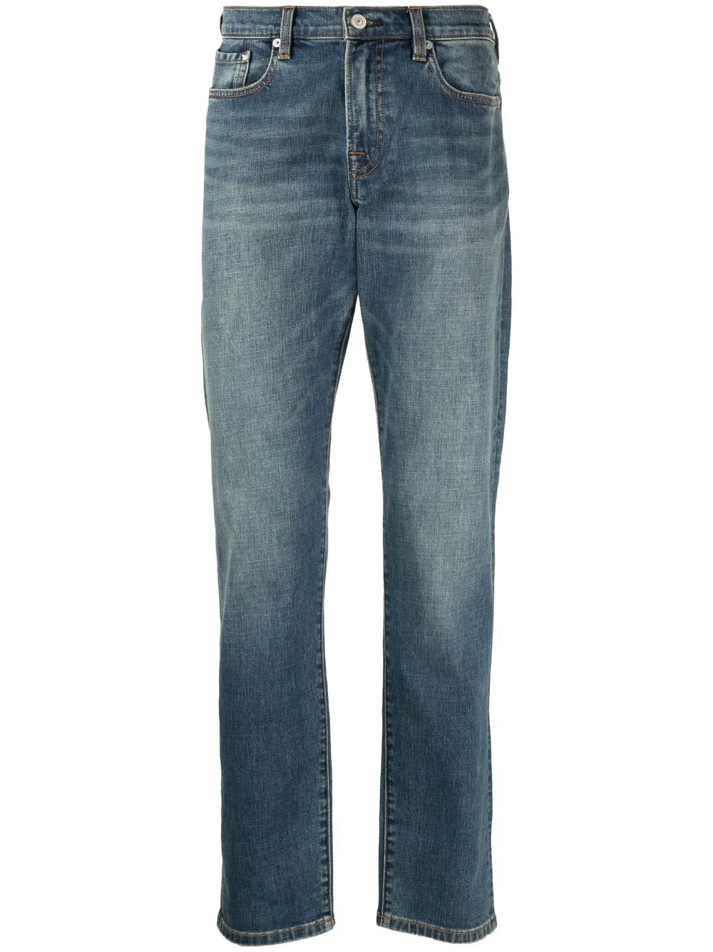 

PS Paul Smith jeans tapered con efecto lavado - Azul