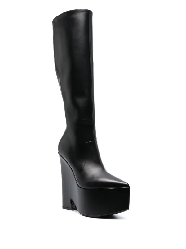 Knee high 2025 platform heel boots
