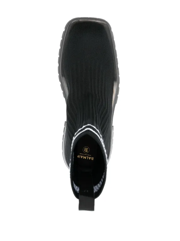 Balmain Knitted Chelsea Ankle Boots Farfetch