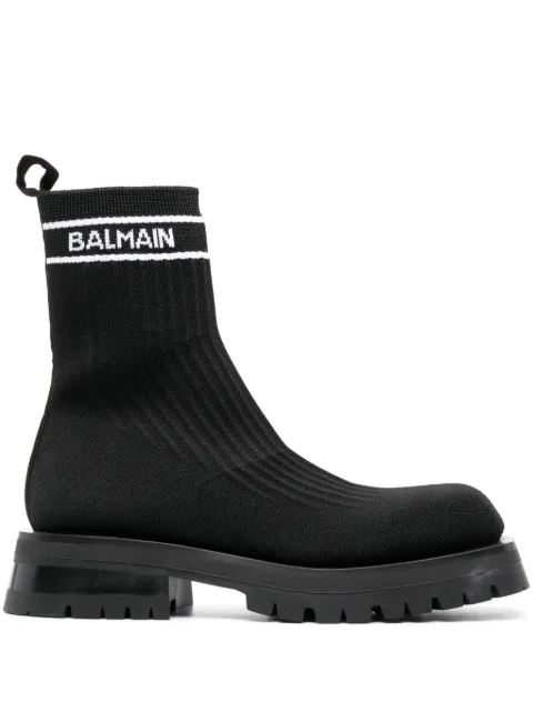 Balmain knitted chelsea ankle boots