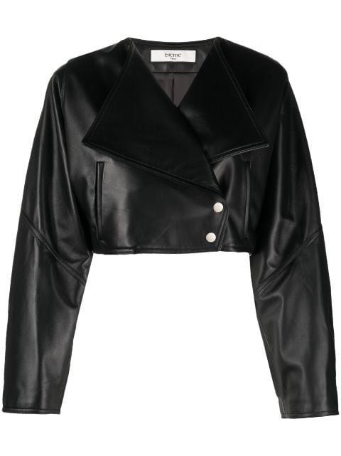 Elleme cropped panelled leather jacket