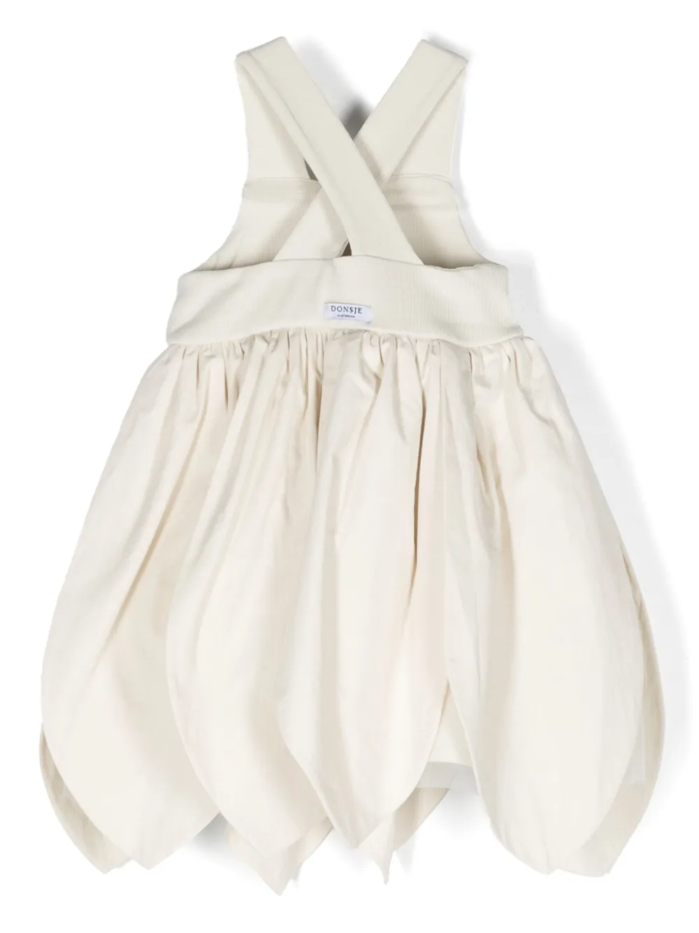 Donsje Jurk met gewelfde afwerking - Beige