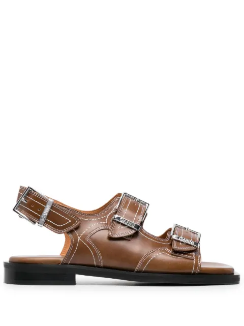 GANNI embroidered-detail sandals