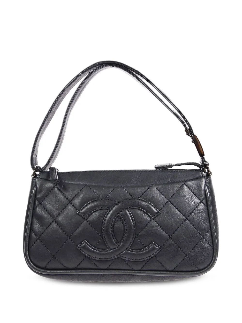 

CHANEL Pre-Owned 2006 diamond-quilted shoulder bag - Black