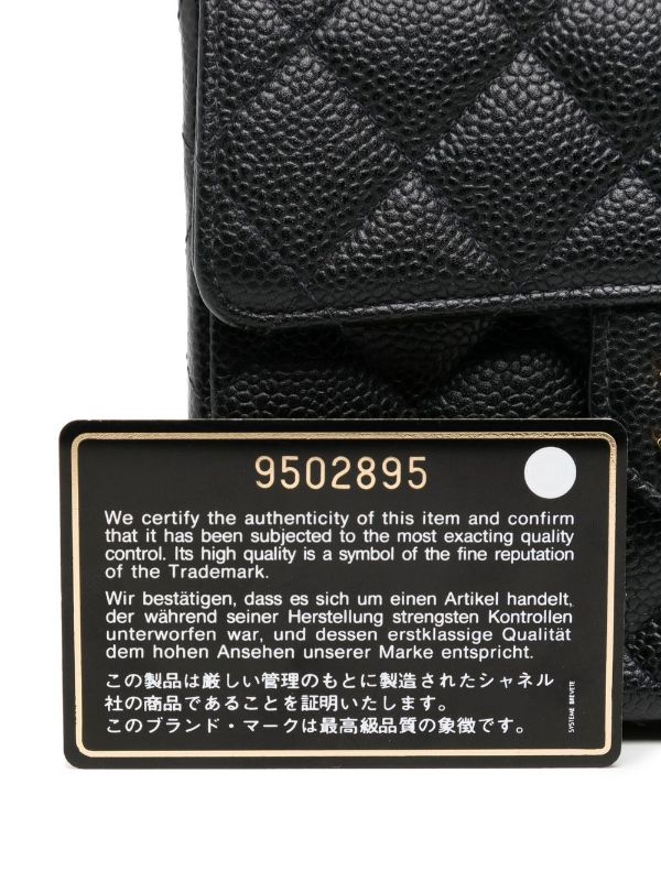 authentic chanel caviar flap bag black