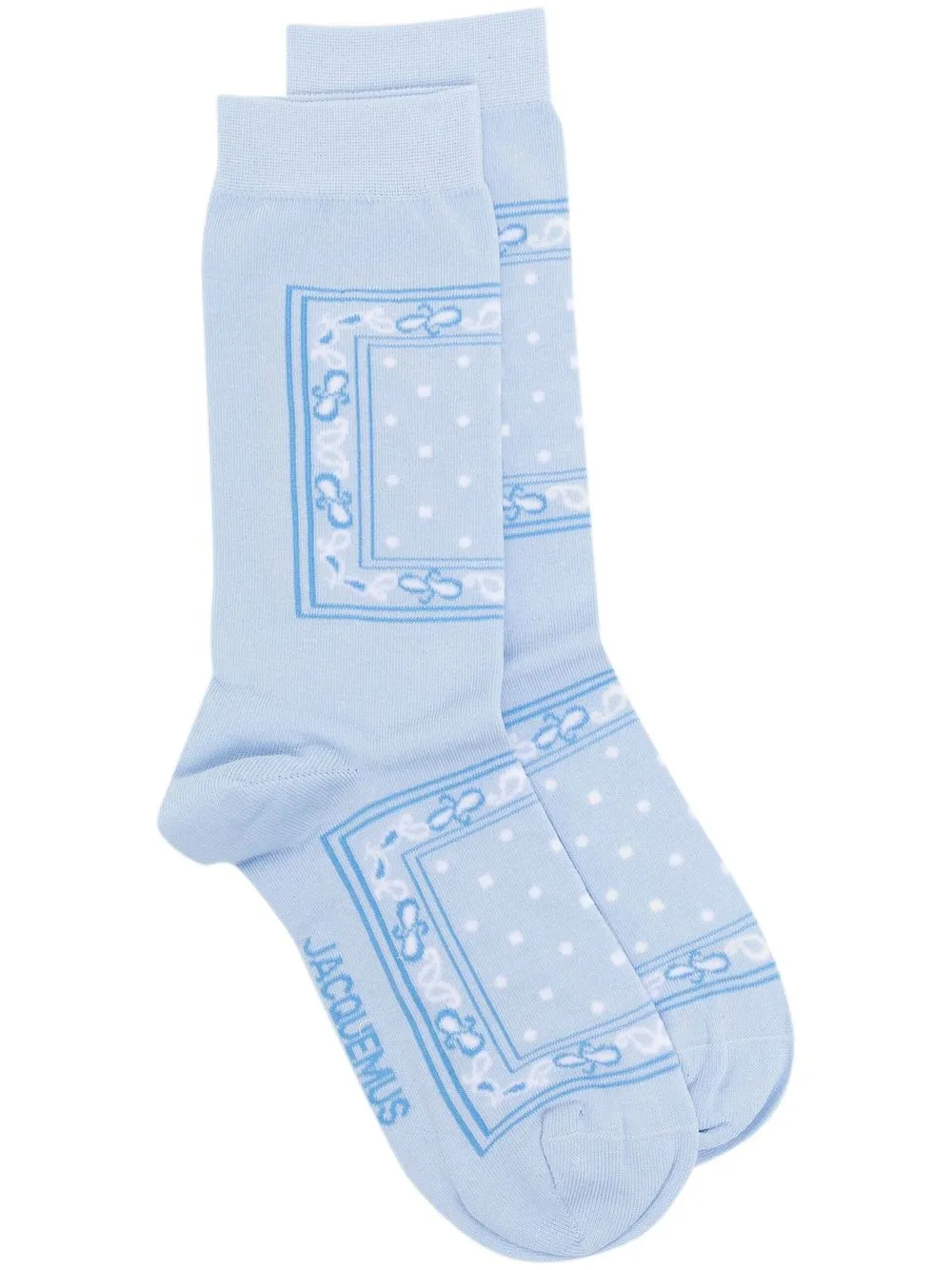 

Jacquemus intarsia-knit ankle socks - Blue