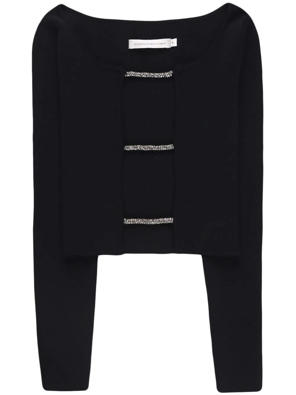 

Christopher Esber crystal-detail open-front cardigan - Black