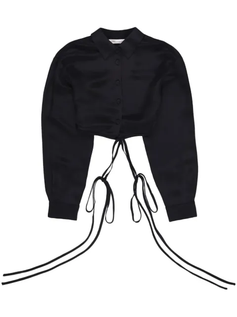 Christopher Esber tied-waist cropped shirt