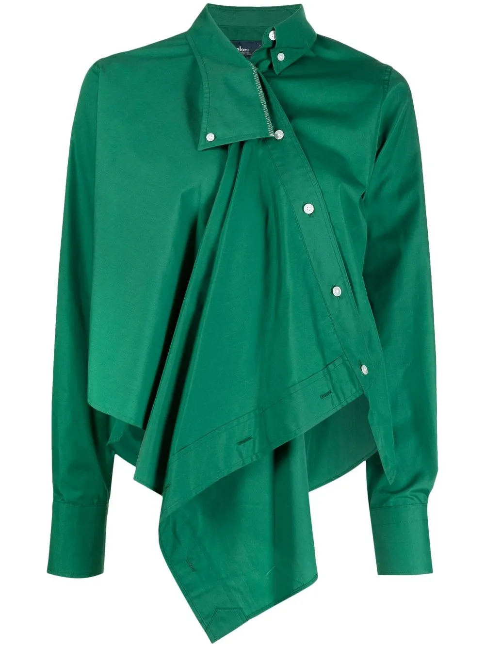 

Kolor deconstructed cotton shirt - Green