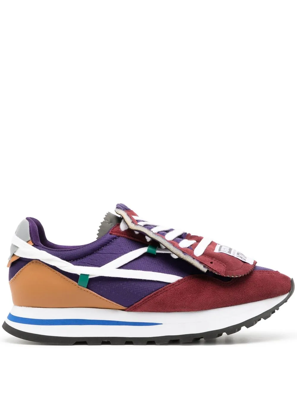 

Kolor colour-block front-flap trainers - Red