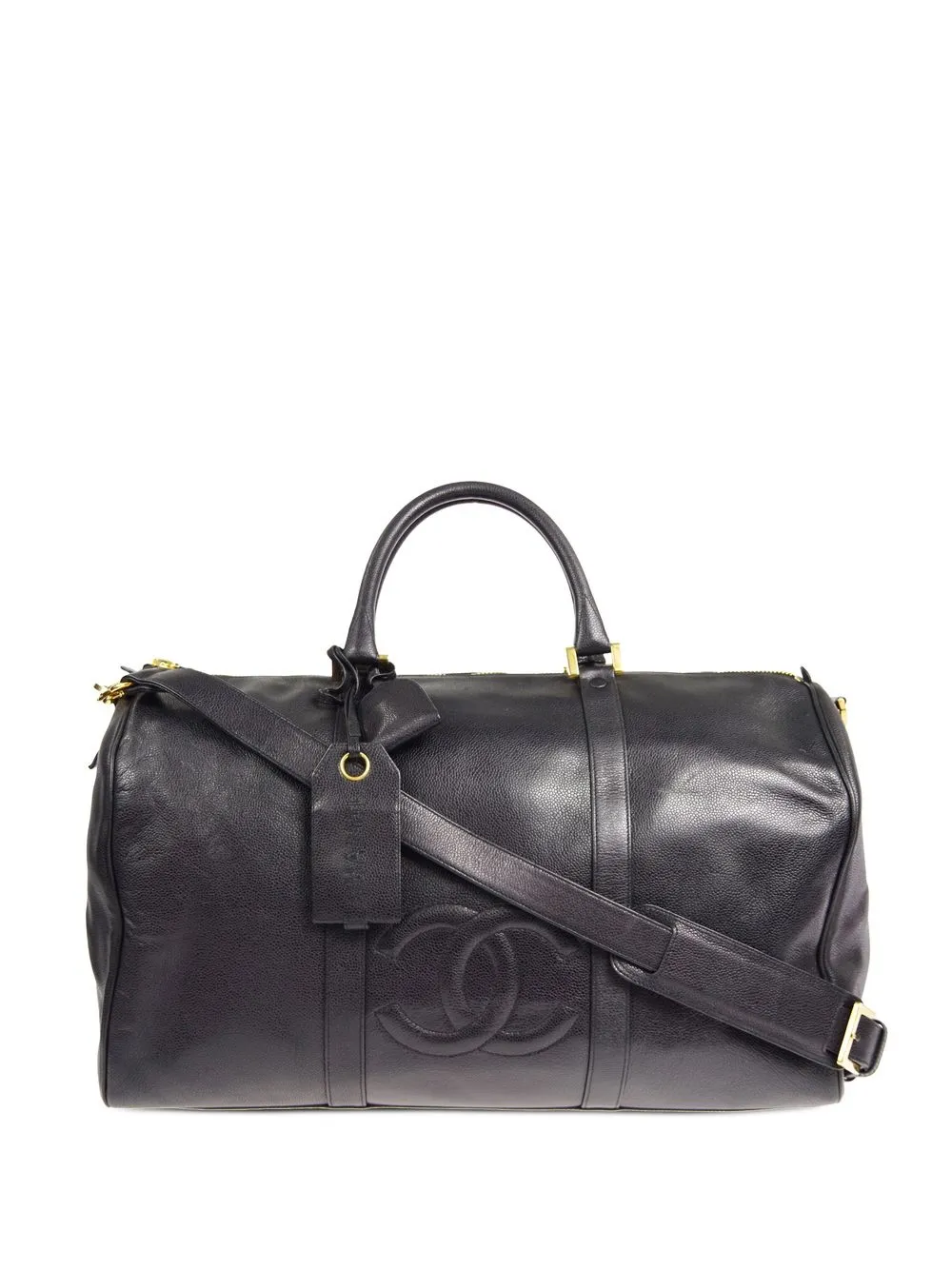 

CHANEL Pre-Owned 1995 CC leather travel bag - Black