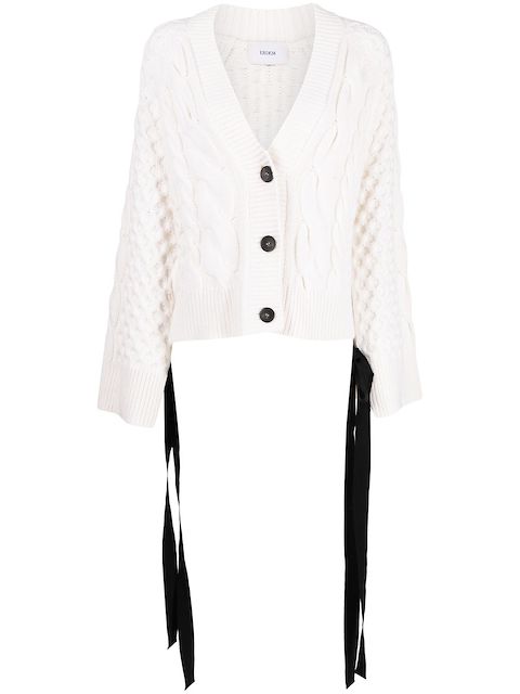 Erdem boxy cable-knit cardigan